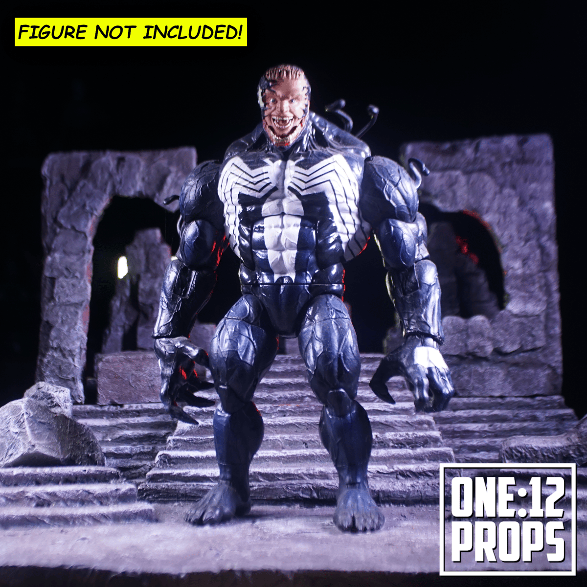 Custom Eddie Brock Venom Head for Marvel Legends Monster Venom